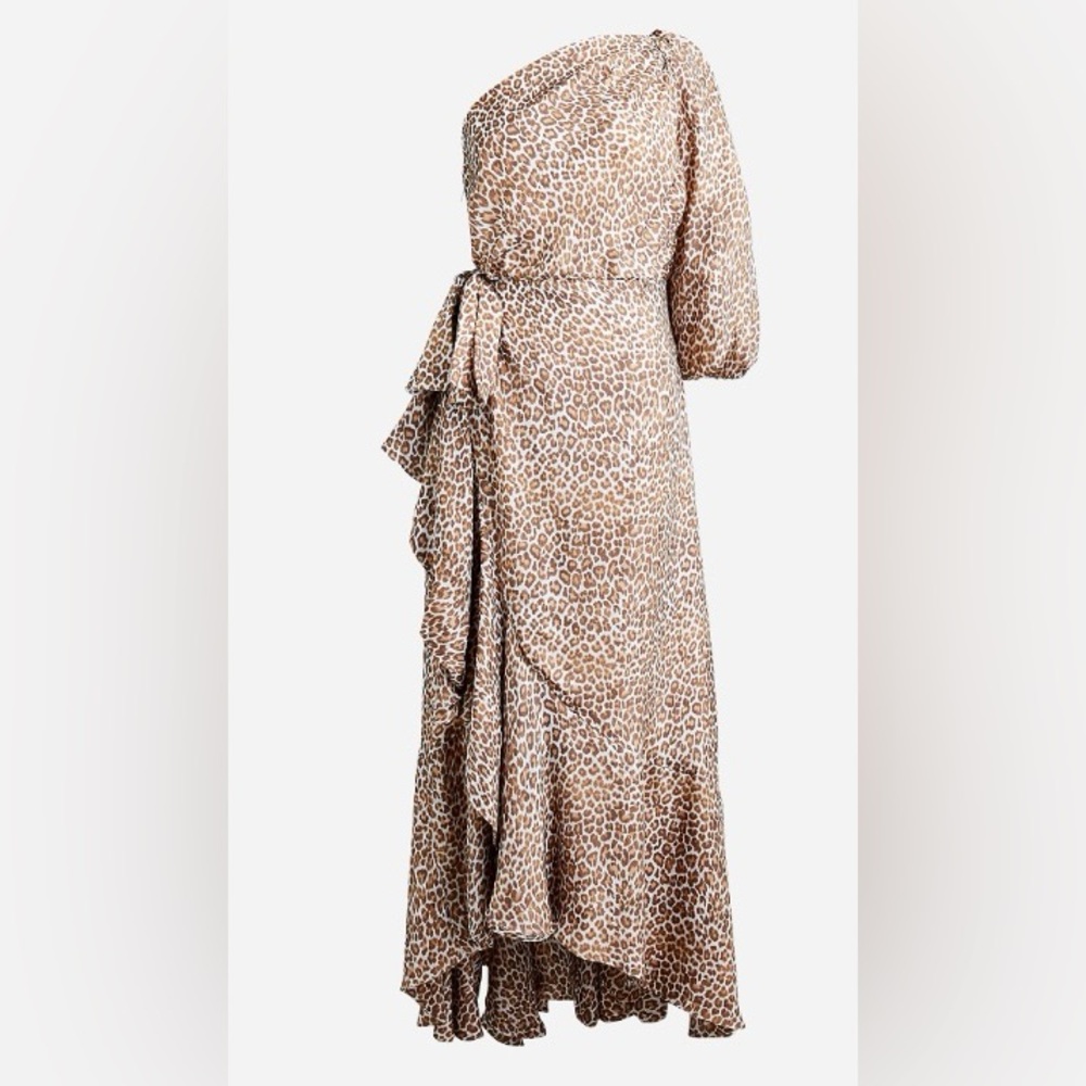 J. Crew Collection One-Shoulder Leopard Print Dress